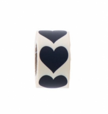 hartjes sticker zwart 3,5 cm